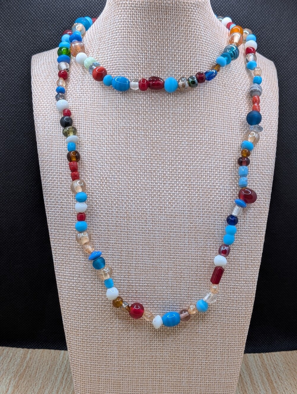 Round Glass Bead Necklace